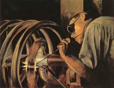 Helix Welder by Grant Wood